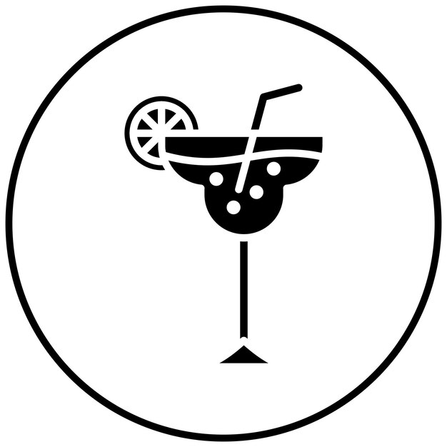El icono vectorial de Margarita se puede usar para el conjunto de iconos de bebidas