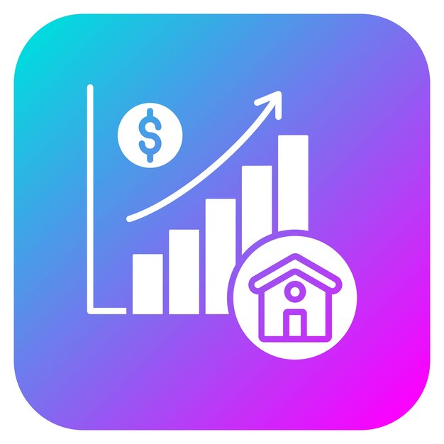 El icono vectorial de marketing de la casa se puede utilizar para el conjunto de iconos de bienes raíces