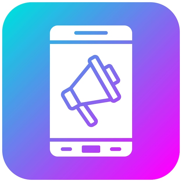 El icono vectorial de marketing móvil se puede utilizar para el conjunto de iconos de marketing web