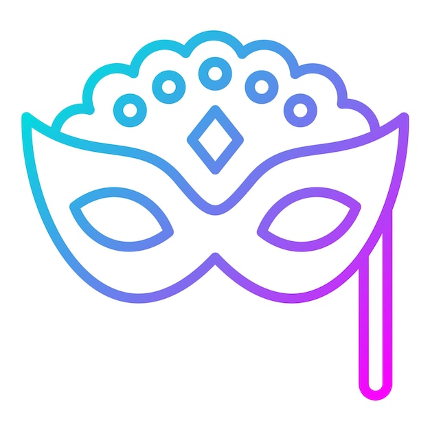 El icono vectorial de la máscara de la ópera italiana se puede utilizar para el conjunto de iconos de Italia