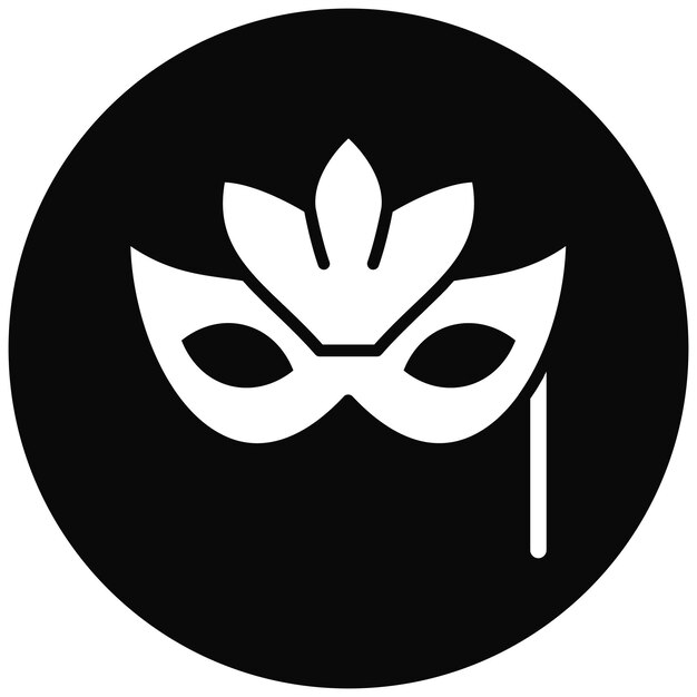 El icono vectorial de la máscara veneciana se puede usar para el conjunto de iconos de Italia