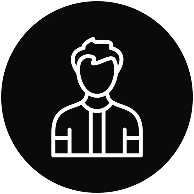 Icono vectorial masculino adolescente Ilustración del conjunto de iconos de Generation Gap