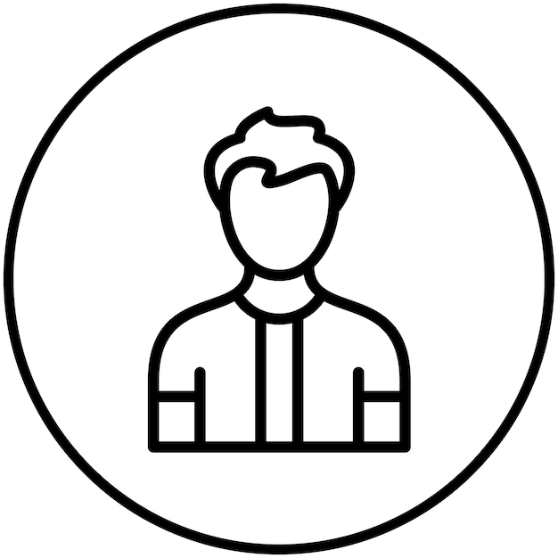 Icono vectorial masculino adolescente Ilustración del conjunto de iconos de Generation Gap