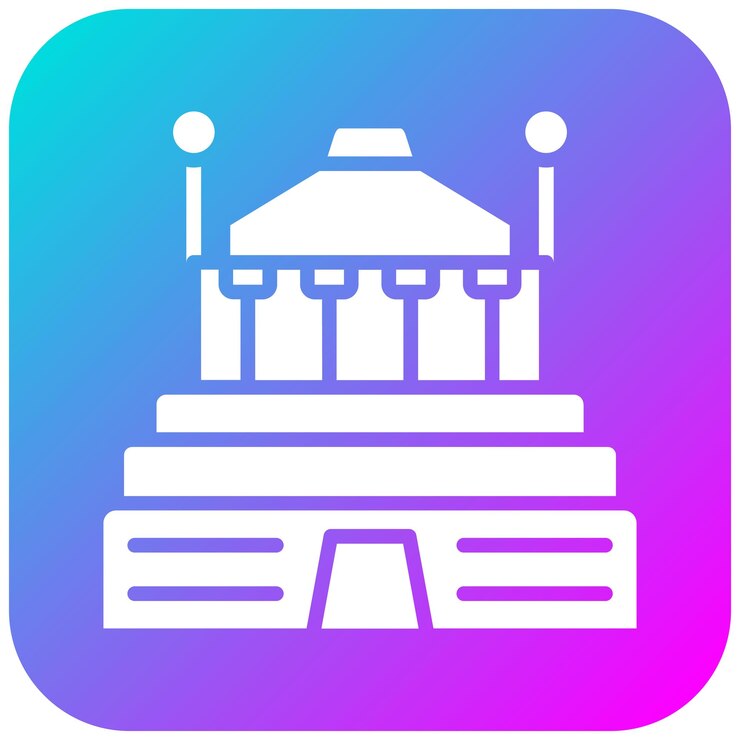 Vector el icono vectorial del mausoleo de halicarnaso se puede usar para el conjunto de iconos de la civilización antigua
