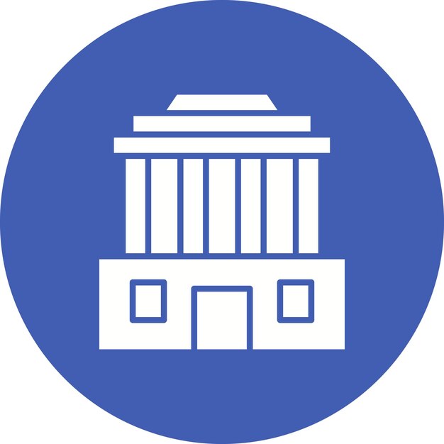 El icono vectorial del mausoleo se puede usar para el conjunto de iconos funerarios