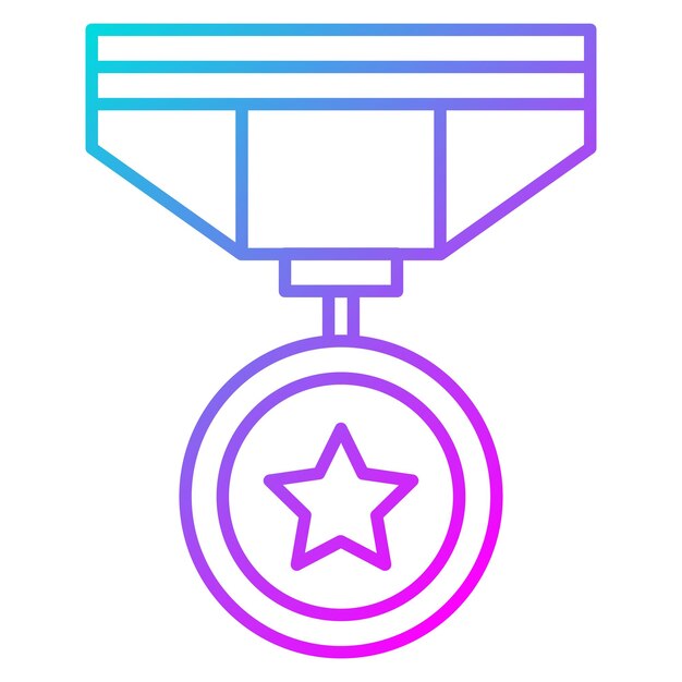 El icono vectorial de la medalla del ejército se puede usar para el conjunto de iconos militares