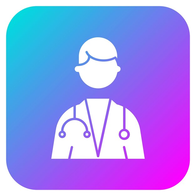 El icono vectorial del médico se puede utilizar para el conjunto de iconos de la farmacia