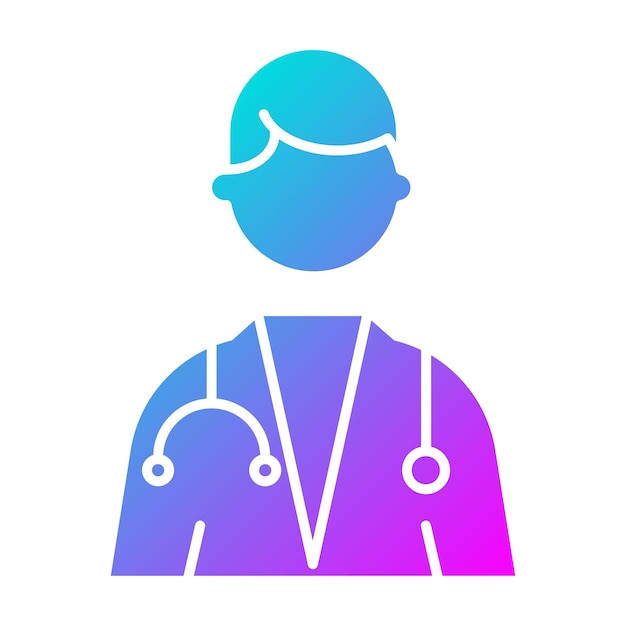El icono vectorial del médico se puede utilizar para el conjunto de iconos de la farmacia