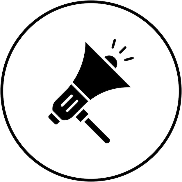 El icono vectorial del megáfono se puede usar para el conjunto de iconos de atletismo