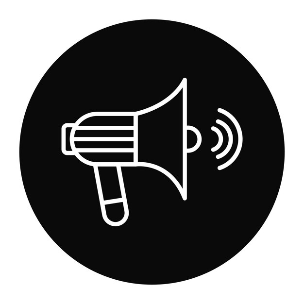 El icono vectorial del megáfono se puede usar para el conjunto de iconos de Derechos Humanos