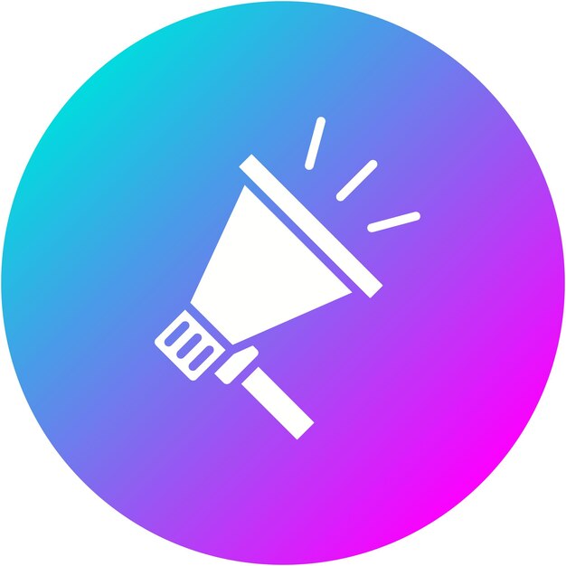 El icono vectorial del megáfono se puede utilizar para el conjunto de iconos de comunicaciones