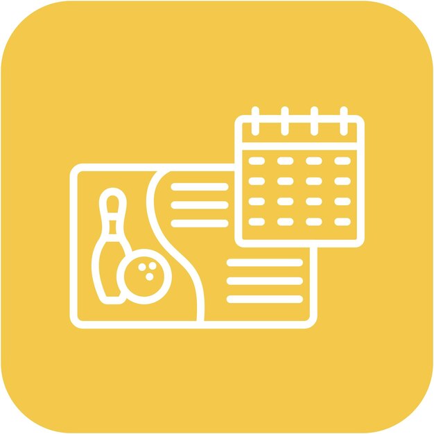 El icono vectorial de membresía mensual se puede usar para el conjunto de iconos de bolos