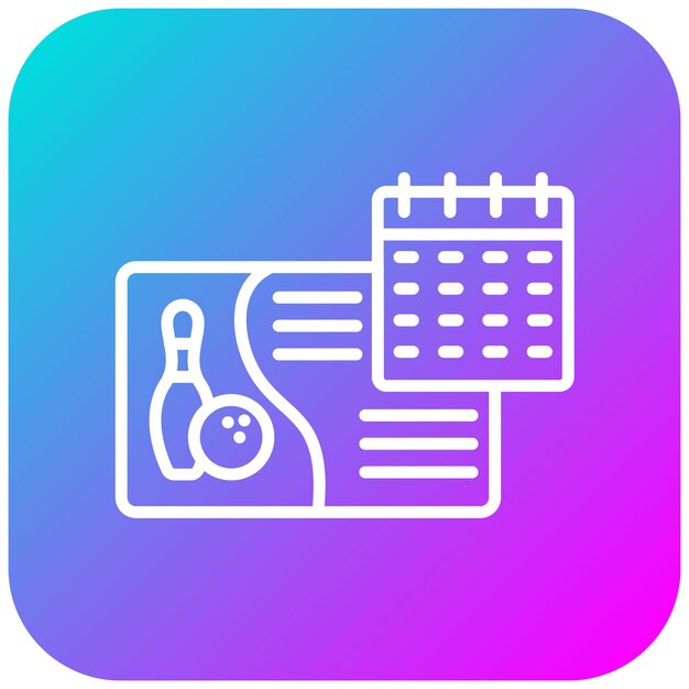 El icono vectorial de membresía mensual se puede usar para el conjunto de iconos de bolos