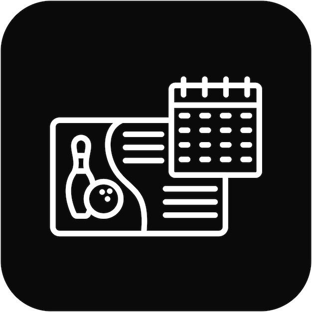 El icono vectorial de membresía mensual se puede usar para el conjunto de iconos de bolos