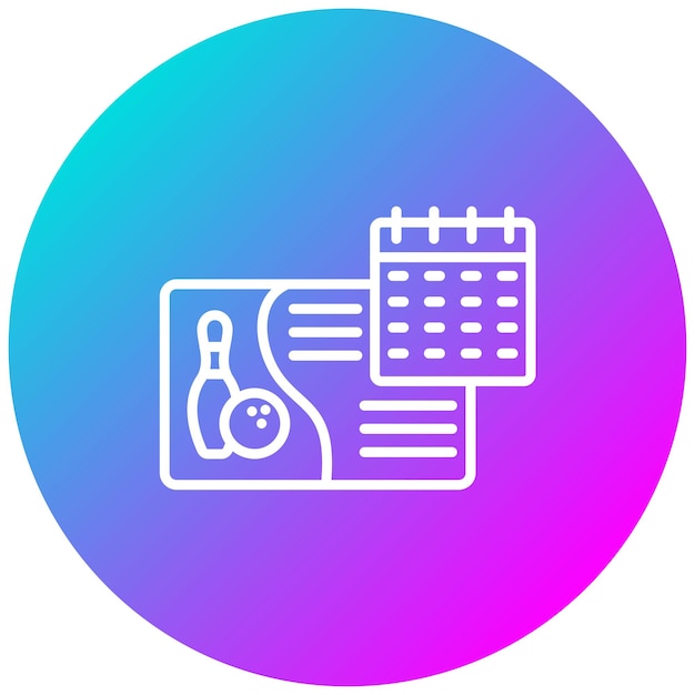 El icono vectorial de membresía mensual se puede usar para el conjunto de iconos de bolos