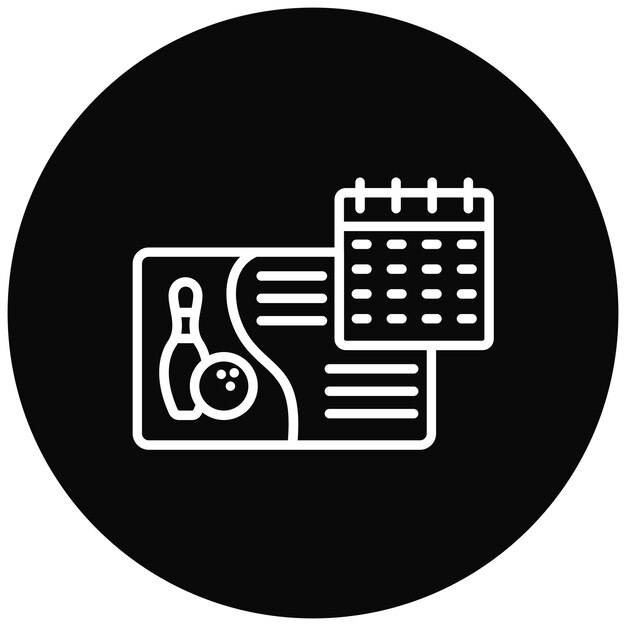 El icono vectorial de membresía mensual se puede usar para el conjunto de iconos de bolos