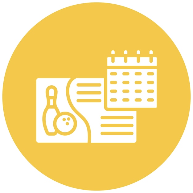 El icono vectorial de membresía mensual se puede usar para el conjunto de iconos de bolos