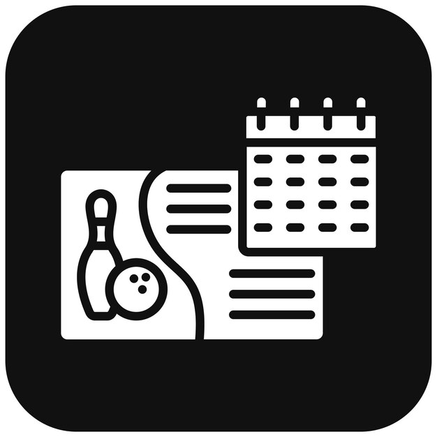 El icono vectorial de membresía mensual se puede usar para el conjunto de iconos de bolos