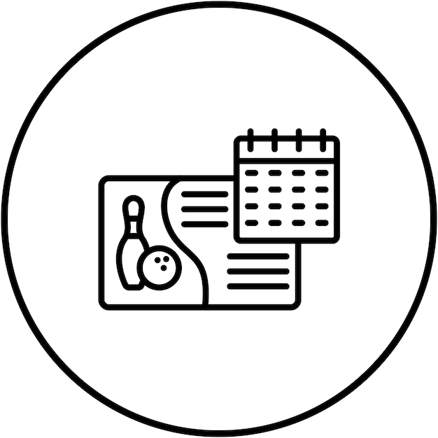 El icono vectorial de membresía mensual se puede usar para el conjunto de iconos de bolos