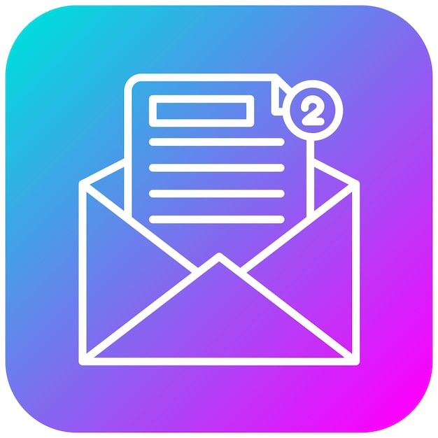 El icono vectorial de mensajes no leídos se puede utilizar para el conjunto de iconos de comercio minorista digital