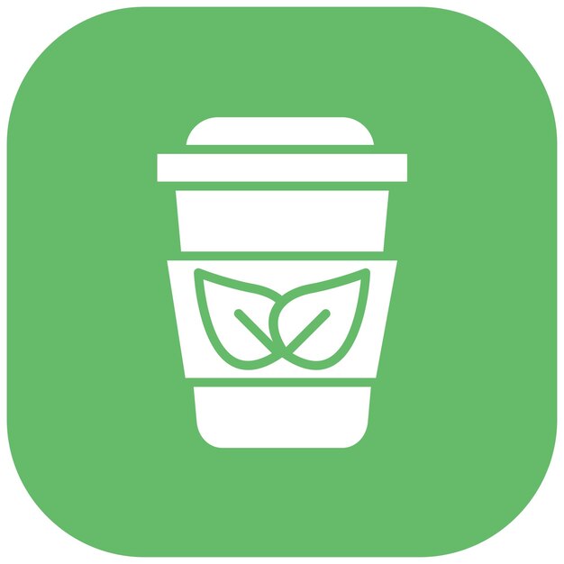 El icono vectorial de la menta de café se puede usar para el conjunto de iconos de la cafetería