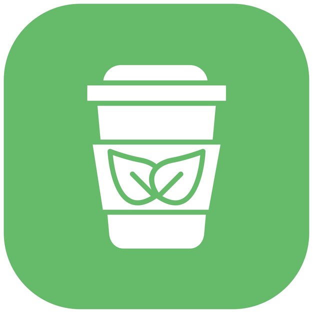 El icono vectorial de la menta de café se puede usar para el conjunto de iconos de la cafetería