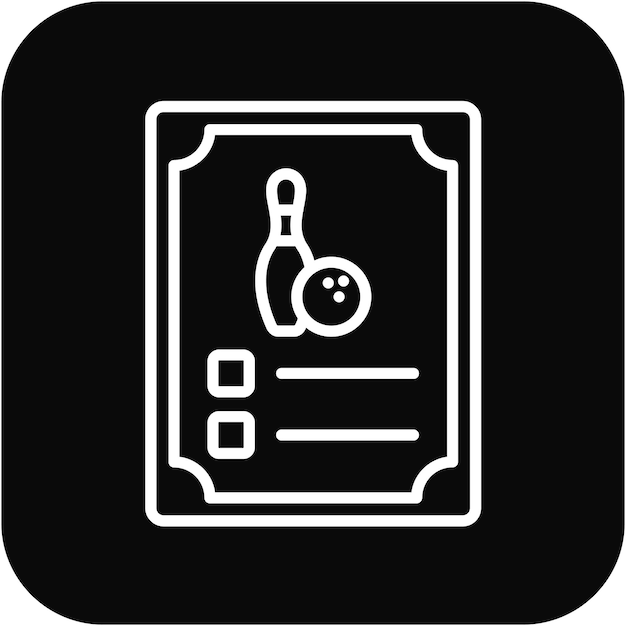 El icono vectorial del menú de eventos se puede usar para el conjunto de iconos de bolos