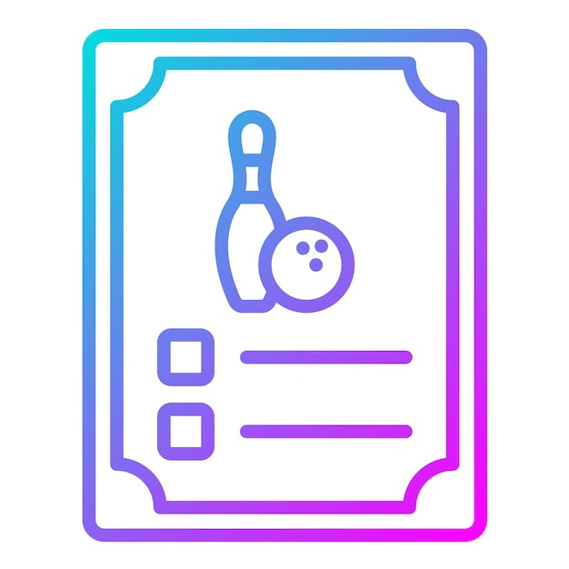 El icono vectorial del menú de eventos se puede usar para el conjunto de iconos de bolos