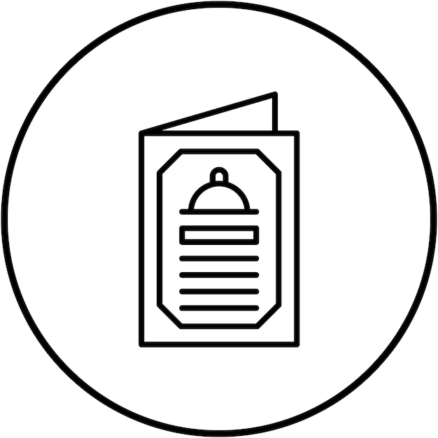 El icono vectorial del menú se puede utilizar para el conjunto de iconos del mercado callejero