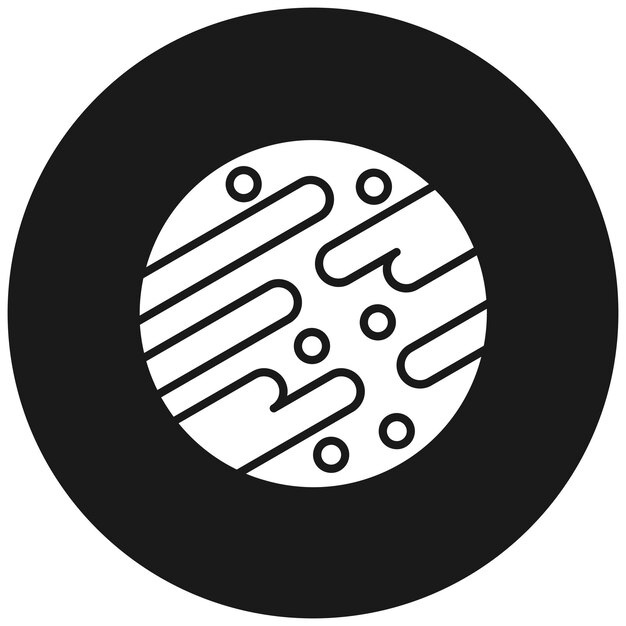 El icono vectorial de Mercurio se puede usar para el conjunto de iconos de tecnología espacial