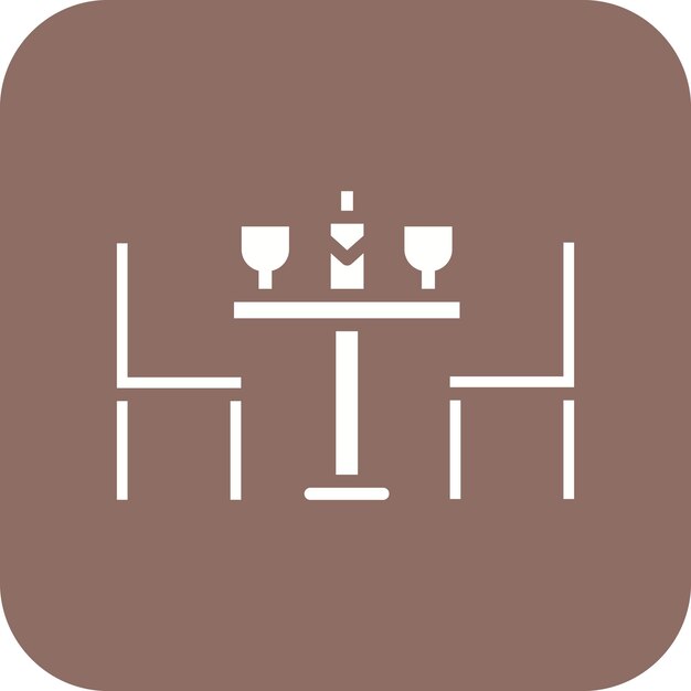 El icono vectorial de la mesa de comedor se puede usar para el conjunto de iconos interiores