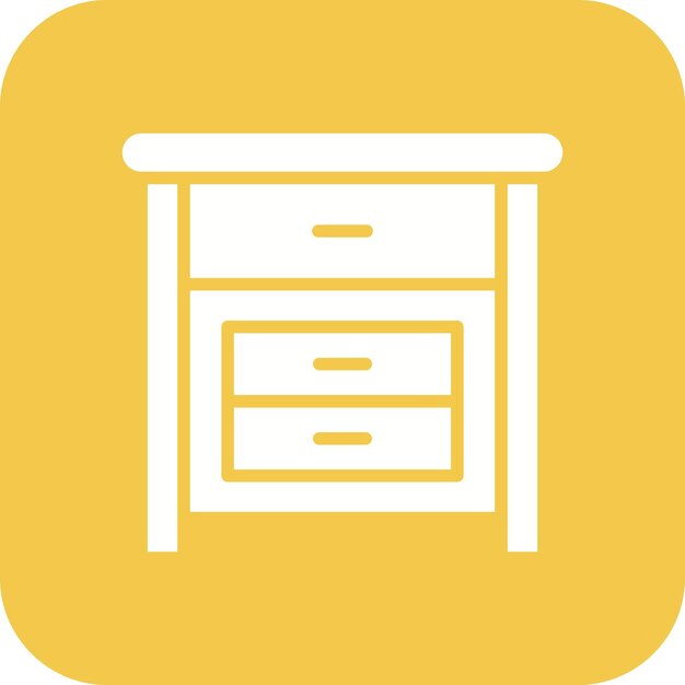 El icono vectorial de la mesa de costado se puede usar para el conjunto de iconos interiores