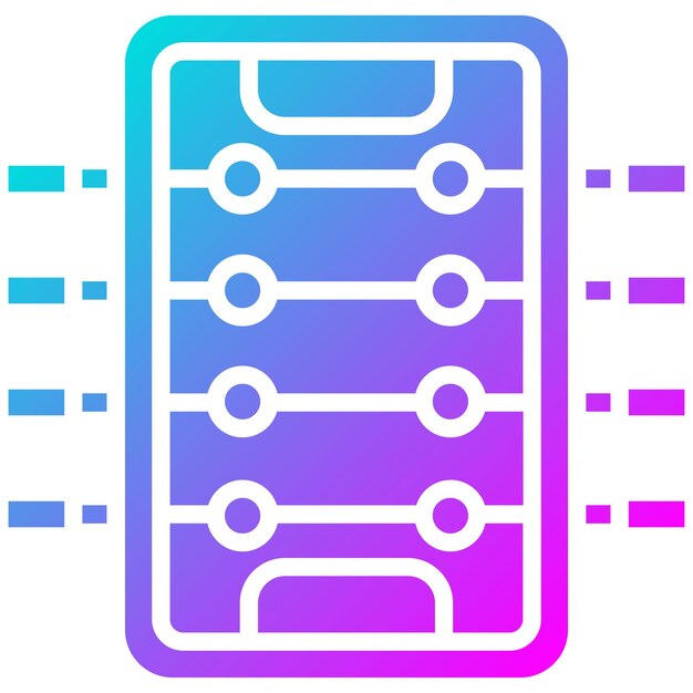 El icono vectorial de la mesa de futbolín se puede usar para el conjunto de iconos de bolos
