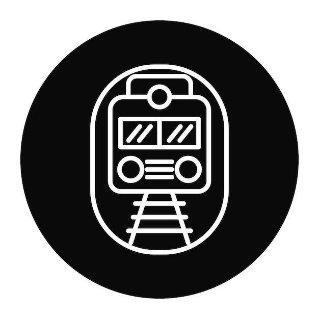 El icono vectorial del metro se puede utilizar para el conjunto de iconos del ferrocarril