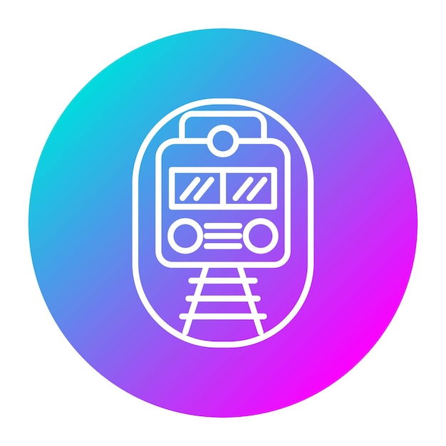 El icono vectorial del metro se puede utilizar para el conjunto de iconos del ferrocarril