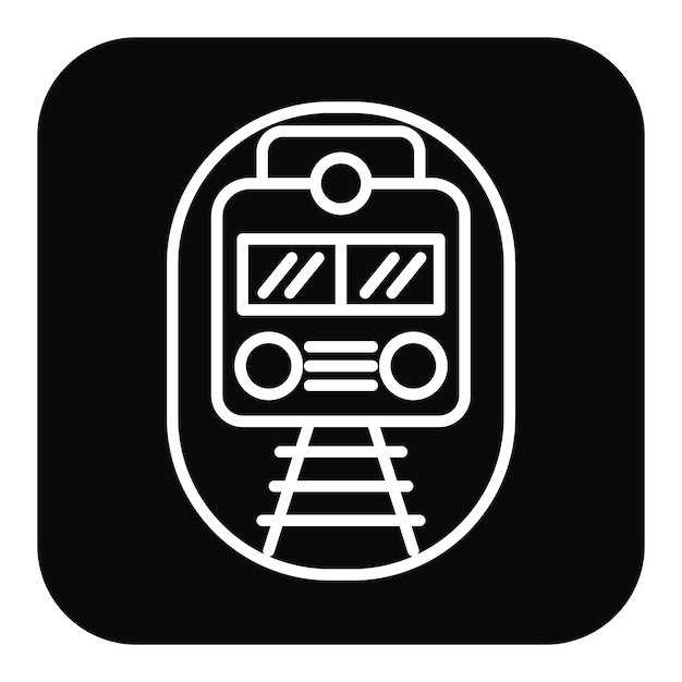 El icono vectorial del metro se puede utilizar para el conjunto de iconos del ferrocarril