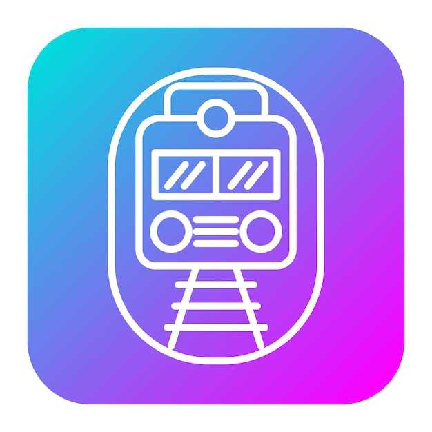 El icono vectorial del metro se puede utilizar para el conjunto de iconos del ferrocarril