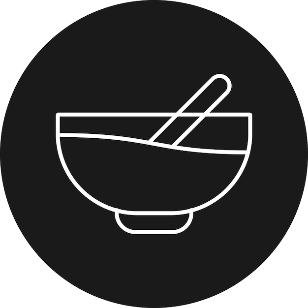 El icono vectorial de mezcla de ingredientes se puede utilizar para el conjunto de iconos de panadería