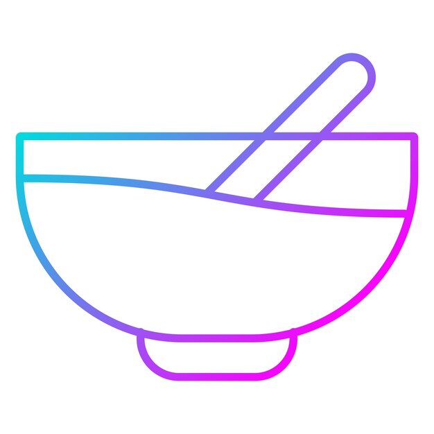 El icono vectorial de mezcla de ingredientes se puede utilizar para el conjunto de iconos de panadería