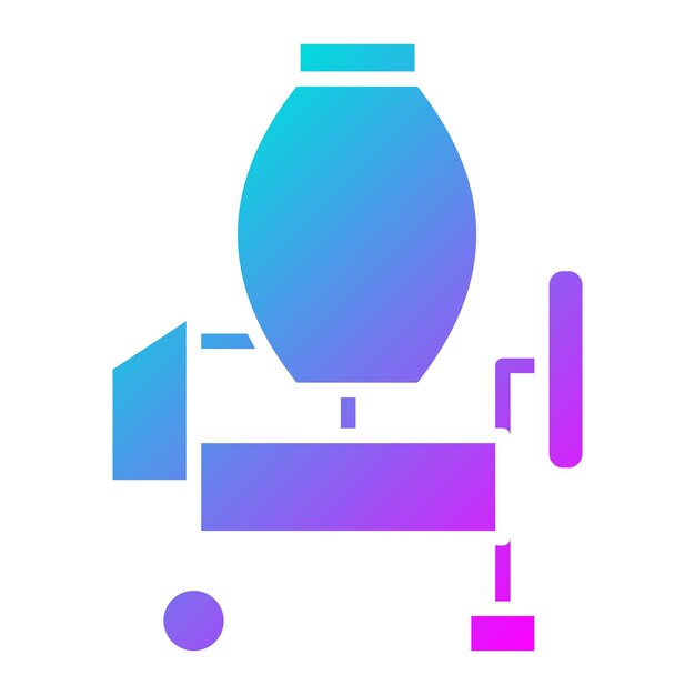 El icono vectorial del mezclador de hormigón se puede utilizar para el conjunto de iconos de mejoras para el hogar