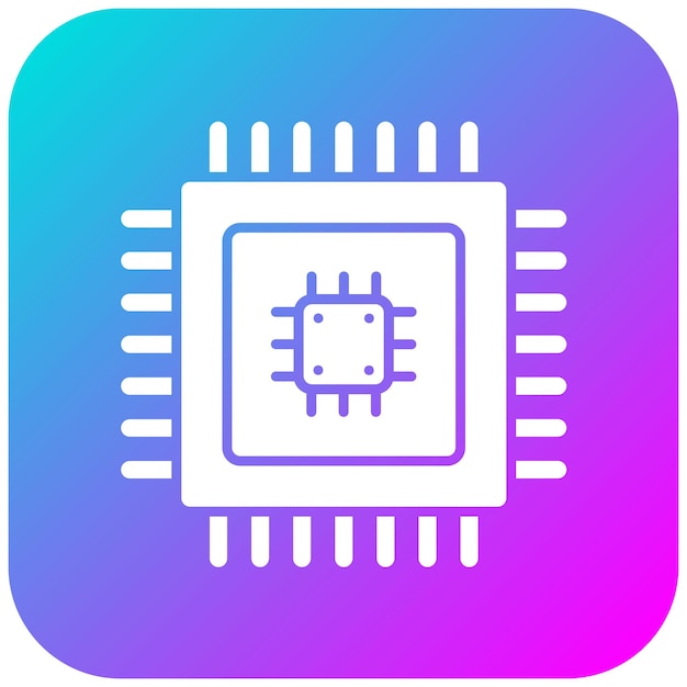 El icono vectorial del microchip se puede usar para el conjunto de iconos de Smart City