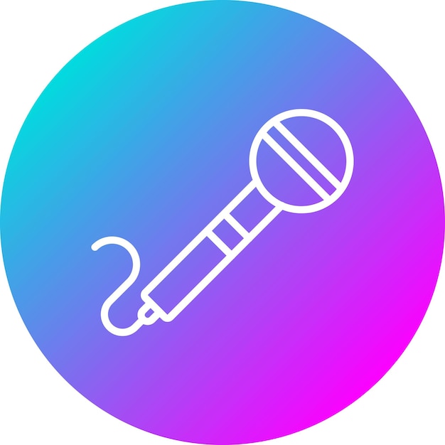 El icono vectorial del micrófono se puede usar para el conjunto de iconos de cumpleaños