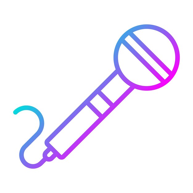 El icono vectorial del micrófono se puede usar para el conjunto de iconos de cumpleaños