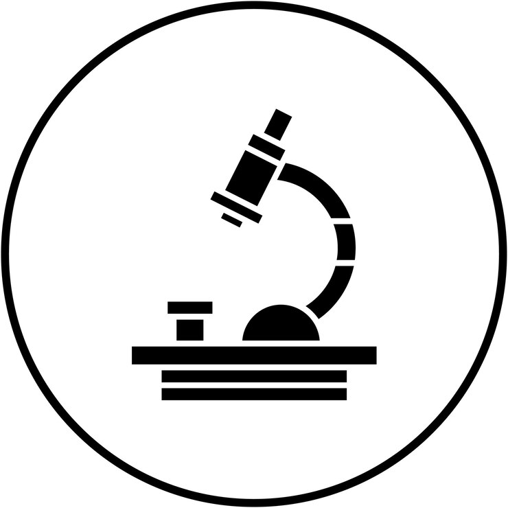 Vector el icono vectorial del microscopio se puede utilizar para el conjunto de iconos de energía nuclear
