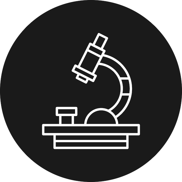 El icono vectorial del microscopio se puede utilizar para el conjunto de iconos de energía nuclear