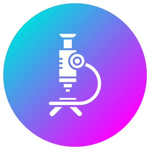 El icono vectorial del microscopio se puede utilizar para el conjunto de iconos de Investigación y Ciencia