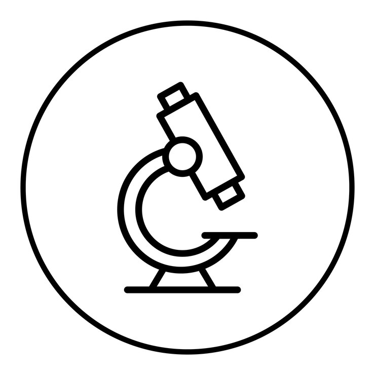 Vector el icono vectorial del microscopio se puede utilizar para el conjunto de iconos de vuelta a la escuela