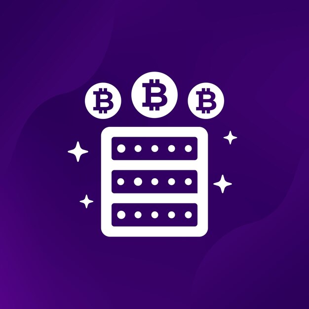 icono vectorial de minero de bitcoin para la web