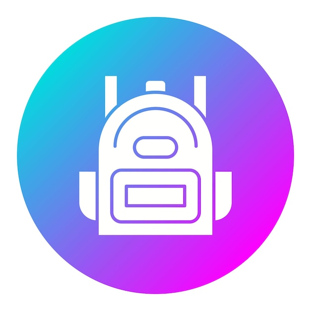 El icono vectorial de la mochila del ejército se puede usar para el conjunto de iconos militares