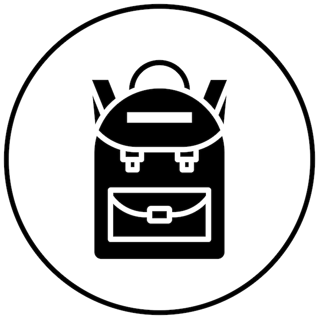 El icono vectorial de la mochila se puede usar para el conjunto de iconos de diversión al aire libre